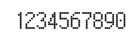 5×9数字点阵字体 ddN59AA0571