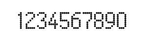 5×9数字点阵字体 ddN59AA0572