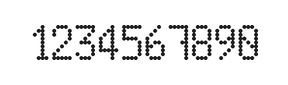 5×9数字点阵字体 ddN59AA0581