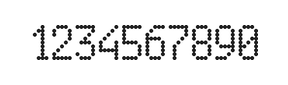 5×9数字点阵字体 ddN59AA0584