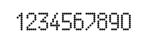 5×9数字点阵字体 ddN59AA0586
