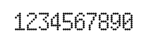 5×9数字点阵字体 ddN59AA0590