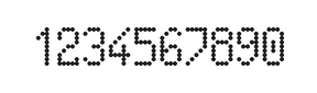 5×9数字点阵字体 ddN59AA0594