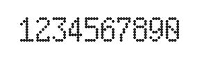 5×9数字点阵字体 ddN59AA0595