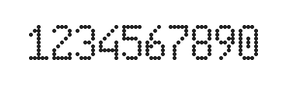5×9数字点阵字体 ddN59AA0597