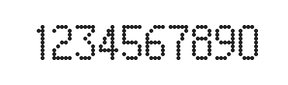 5×9数字点阵字体 ddN59AA0602