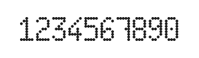 5×9数字点阵字体 ddN59AA0604