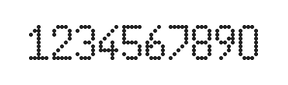 5×9数字点阵字体 ddN59AA0605