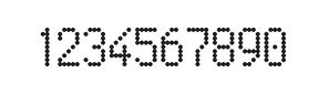5×9数字点阵字体 ddN59AA0607