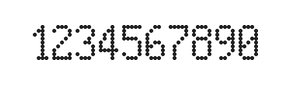 5×9数字点阵字体 ddN59AA0608