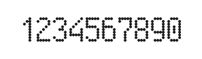 5×9数字点阵字体 ddN59AA0609