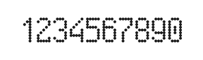 5×9数字点阵字体 ddN59AA0612