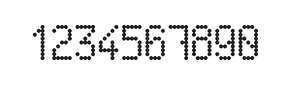 5×9数字点阵字体 ddN59AA0618