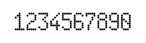 5×9数字点阵字体 ddN59AA0619