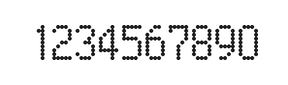 5×9数字点阵字体 ddN59AA0620