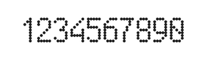5×9数字点阵字体 ddN59AA0629