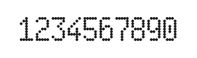 5×9数字点阵字体 ddN59AA0633