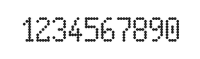 5×9数字点阵字体 ddN59AA0634