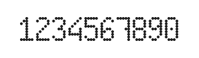 5×9数字点阵字体 ddN59AA0635