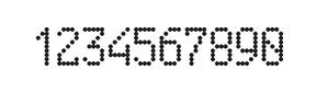 5×9数字点阵字体 ddN59AA0636