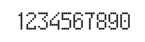 5×9数字点阵字体 ddN59AA0640