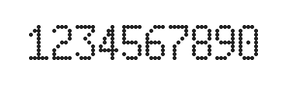 5×9数字点阵字体 ddN59AA0643