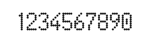 5×9数字点阵字体 ddN59AA0653