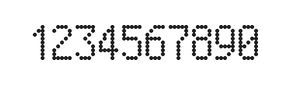 5×9数字点阵字体 ddN59AA0654