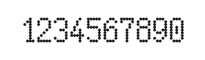 5×9数字点阵字体 ddN59AA0658