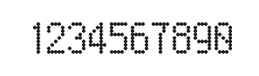 5×9数字点阵字体 ddN59AA0661