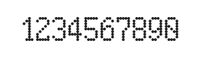 5×9数字点阵字体 ddN59AA0665