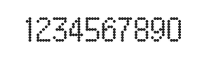 5×9数字点阵字体 ddN59AA0668