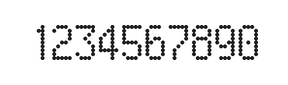 5×9数字点阵字体 ddN59AA0671