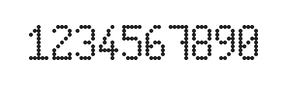 5×9数字点阵字体 ddN59AA0688