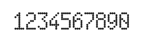 5×9数字点阵字体 ddN59AA0690