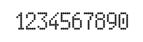5×9数字点阵字体 ddN59AA0694