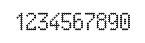 5×9数字点阵字体 ddN59AA0698