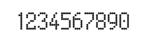 5×9数字点阵字体 ddN59AA0704