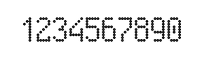 5×9数字点阵字体 ddN59AA0710