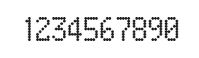 5×9数字点阵字体 ddN59AA0711