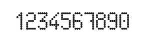 5×9数字点阵字体 ddN59AA0714