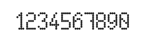 5×9数字点阵字体 ddN59AA0717