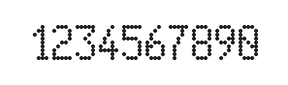 5×9数字点阵字体 ddN59AA0719