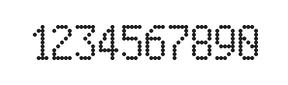 5×9数字点阵字体 ddN59AA0729