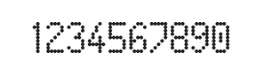 5×9数字点阵字体 ddN59AA0730