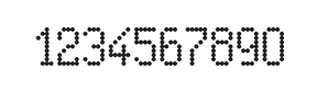5×9数字点阵字体 ddN59AA0740