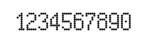 5×9数字点阵字体 ddN59AA0750