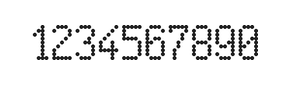 5×9数字点阵字体 ddN59AA0752