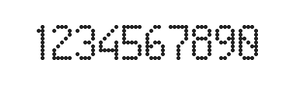 5×9数字点阵字体 ddN59AA0759