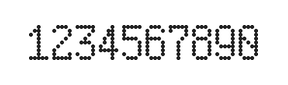 5×9数字点阵字体 ddN59AA0770